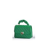 JFY Heart Shape Badge Quilted Pattern Crossbody Bag/Grab Bag (Green)
