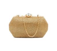 Jfy Hexagon Shape Crystal Clasp Double-Side Diamante Bag In Rose Gold Rose Gold One Size
