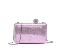 Jfy Metal Ball Clasp Glitter Clutch Bag In Pink Pink One Size