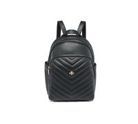 JFY Metal Bee Quilted Chevron Pattern Backpack (Black)