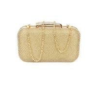JFY Metal Clasp Double-Side Diamante Bag (Gold)