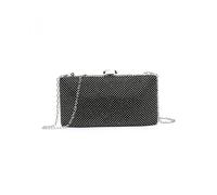 Jfy Metal Clasp Double Side Diamante Bag In Black Black