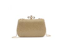 Jfy Metal Clasp Double-Side Diamante Bag In Gold Gold