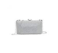 Jfy Metal Clasp Double Side Diamante Bag In Silver Silver