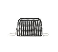 Jfy Multi Type Rhinestones Double Side Diamante Clutch Bag In Black Black