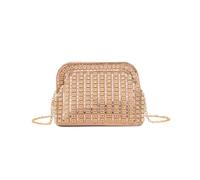 Jfy Multi Type Rhinestones Double Side Diamante Clutch Bag In Rose Gold Rose Gold