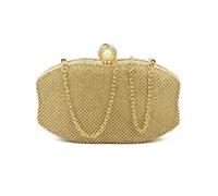 Jfy Octagon Shape Ring Clasp Double-Side Diamante Bag In Rose Gold Rose Gold