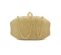 JFY Octagon Shape Ring Clasp Double-Side Diamante Bag (Rose Gold)