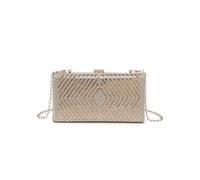 JFY Patterned Single Side Diamante Clutch Bag (Gold)