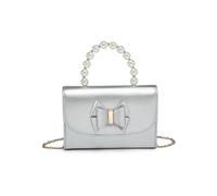 JFY Pearl Top Handle Tie Pu Clutch Bag