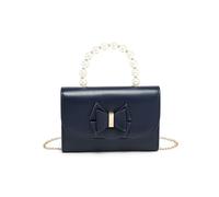 JFY Pearl Top Handle Tie Pu Clutch Bag