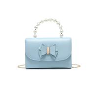 JFY Pearl Top Handle Tie Pu Clutch Bag