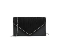 Jfy Pleated Details Satin Clutch Bag In Black Black
