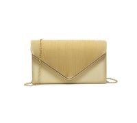 Jfy Pleated Details Satin Clutch Bag In Gold Gold One Size