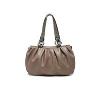 JFY Pleated Top Handle Zip Closure Hobo Shoulder Bag (Dusty Pink)