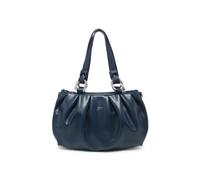 Jfy Pleated Top Handle Zip Closure Hobo Shoulder Bag In Dark Blue Dark Blue One Size