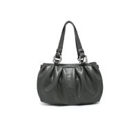 Jfy Pleated Top Handle Zip Closure Hobo Shoulder Bag In Dark Grey Dark Grey
