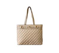 Jfy Quilted Check Pattern And Heart Details Tote Bag In Khaki Khaki