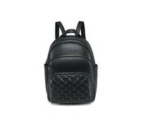 JFY Quilted Check Pattern Backpack (Black)