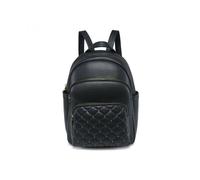 Jfy Quilted Check Pattern Backpack In Black Black