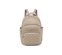 JFY Quilted Check Pattern Backpack (Khaki)