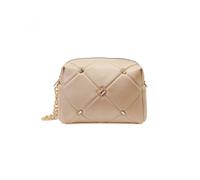 Jfy Quilted Check Pattern Diamante Details Cross Body Bag In Beige Beige One Size