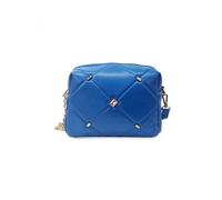 Jfy Quilted Check Pattern Diamante Details Cross Body Bag In Blue Blue One Size