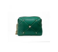 Jfy Quilted Check Pattern Diamante Details Cross Body Bag In Green Green One Size