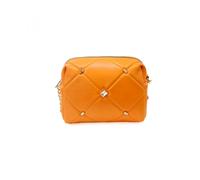 Jfy Quilted Check Pattern Diamante Details Cross Body Bag In Orange Orange One Size