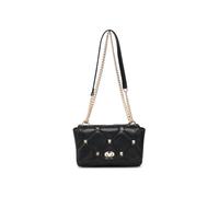 Jfy Quilted Diamand Pattern Studs Twist Lock Cross Body Bag In Black Black One Size
