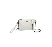 JFY Quilted Diamand Pattern Wrist Handle Grab Bag/Cross Body Bag (Beige)