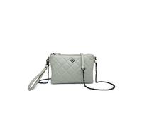 JFY Quilted Diamand Pattern Wrist Handle Grab Bag/Cross Body Bag (Green)