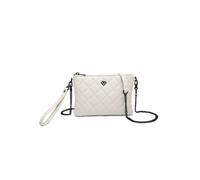 Jfy Quilted Diamand Pattern Wrist Handle Grab Bag/ Cross Body Bag In Beige Beige One Size
