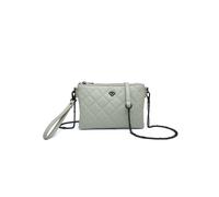 Jfy Quilted Diamand Pattern Wrist Handle Grab Bag/ Cross Body Bag In Green Green