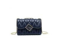 Jfy Quilted Pattern 3 Compartments Cross Body Bag In Blue Blue