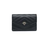 JFY Quilted Pattern Zipped Compartment Purse/Wallet (Black)
