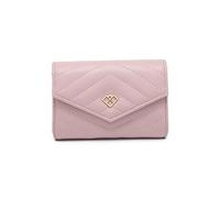 JFY Quilted Pattern Zipped Compartment Purse/Wallet (Pink)