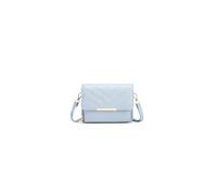 Jfy Quited Chevron Pattern Zip Around Front Pocket Cross Body Bag In Light Blue Light Blue