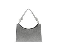 Jfy Rhinestone Embedded Knots Top Handle Diamante Clutch Bag In Black Black