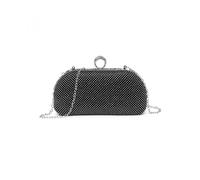 Jfy Ring Clasp Double Side Diamante Bag In Black Black