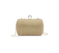 Jfy Ring Clasp Double-Side Diamante Bag In Gold Gold One Size