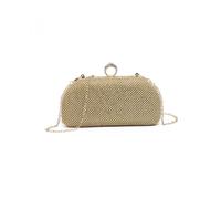 Jfy Ring Clasp Double Side Diamante Bag In Gold Gold One Size
