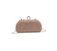 Jfy Ring Clasp Double Side Diamante Bag In Rose Gold Rose Gold