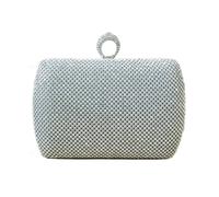 Jfy Ring Clasp Double-Side Diamante Bag In Silver Silver One Size