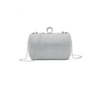 Jfy Ring Clasp Double-Side Diamante Bag In Silver Silver One Size