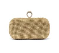 JFY Ring Clasp Double Side Diamante Clutch Bag