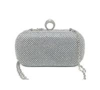 JFY Ring Clasp Double Side Diamante Clutch Bag
