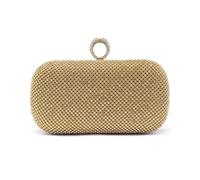 JFY Ring Clasp Double Side Diamante Clutch Bag (Gold)