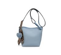 JFY Silk Scarf Heart Shape Charm Cross Body Bag (Blue)