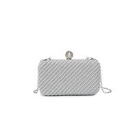 JFY Single Side Pearl Bag with Diamante (Silver)